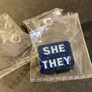 She/They Pronoun Pin
